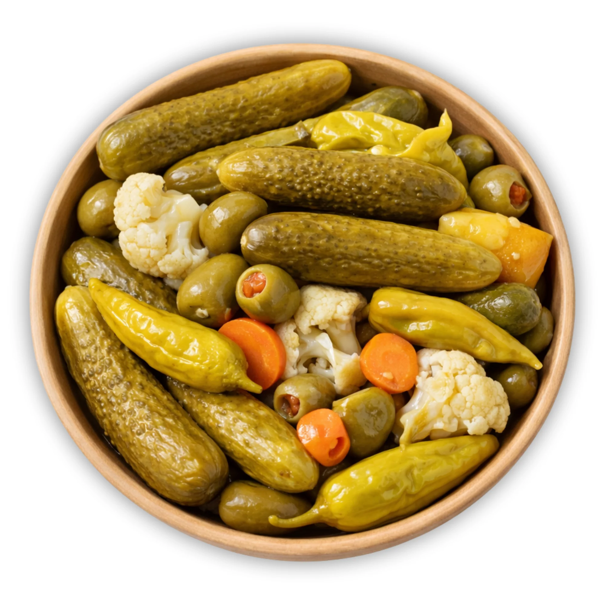 Eingelegtes Gemüse im 500g Papierbecher für Catering und Events