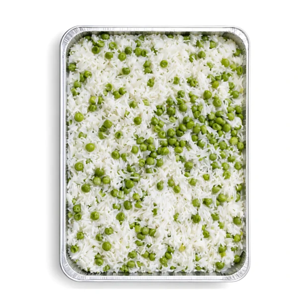 Orientalischer Reis mit Erbsen und Gewürzen für 5 Personen.