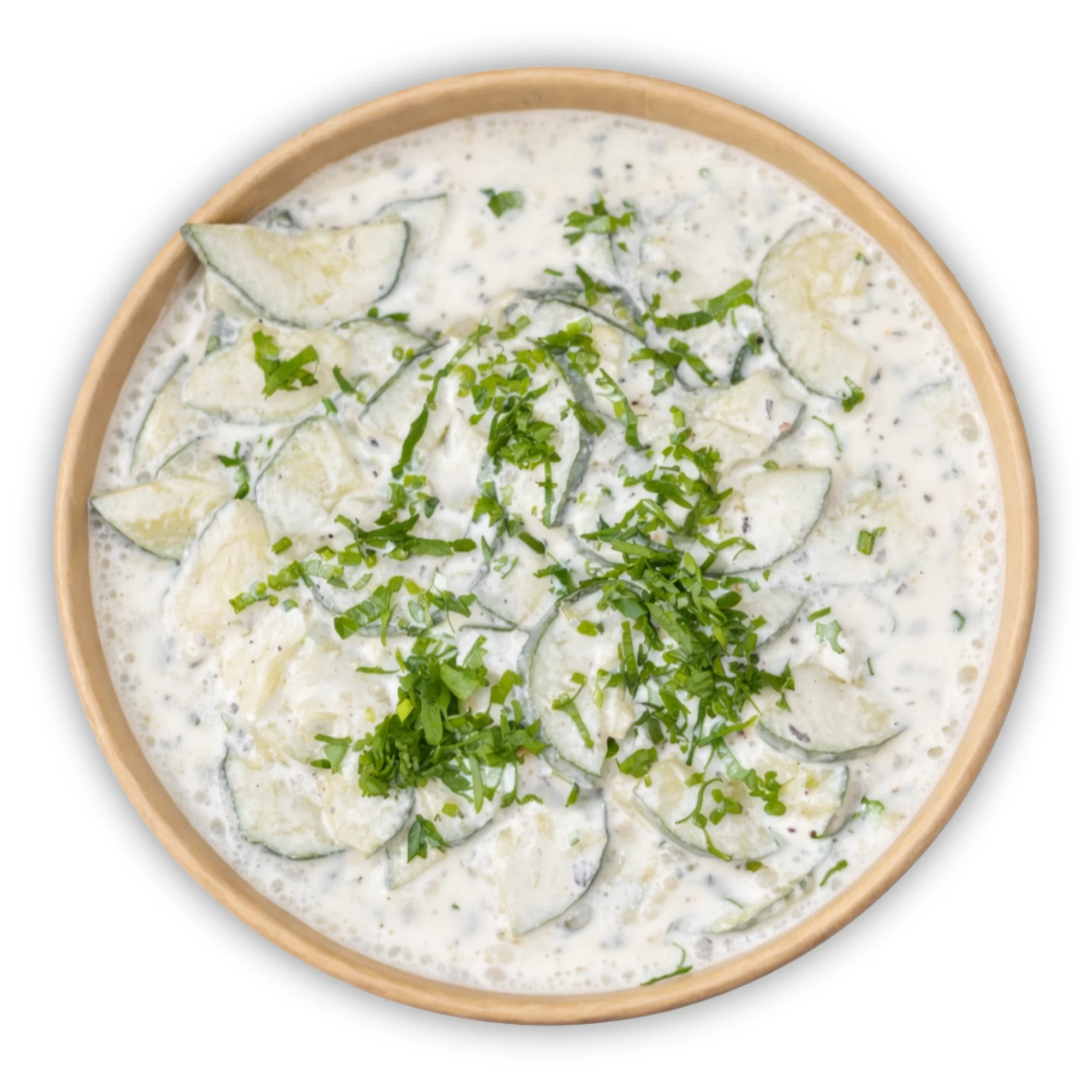 Cremiger Joghurt-Gurkensalat 500g im nachhaltigen Papierbecher