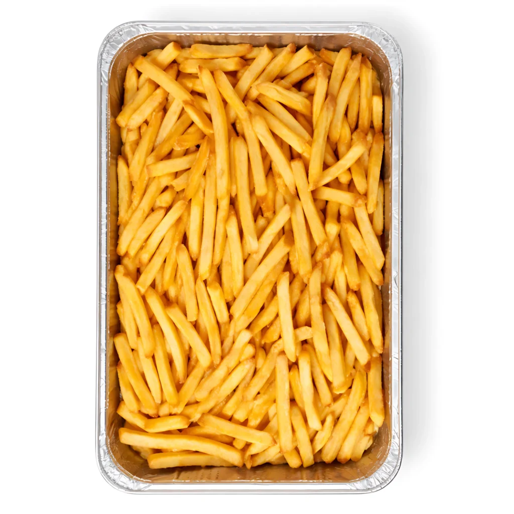 Goldgelbe, knusprige Pommes Frites mit Meersalz