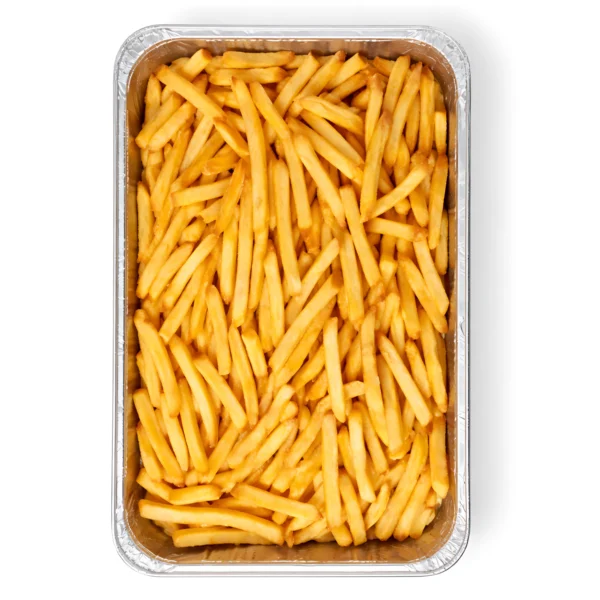 Goldgelbe, knusprige Pommes Frites mit Meersalz