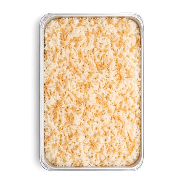 Lockerer weißer Reis mit Vermicelli als Beilage für 5 Personen.